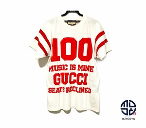 GUCCI グッチ 100周年 MUSIC IS MINE ロゴ Tシャツ 660744 レディース アパレル サイズXXS
