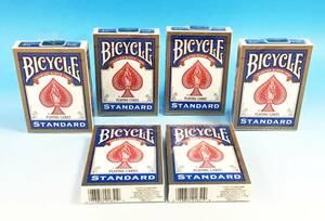 未開封 6点セット BICYCLE STANDARD PLAYING CARDS 金枠 青トランプ ギミック デック マジック 手品 ゲーム まとめて