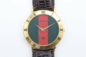 【行董】GUCCI グッチ 3000M シェリー文字盤 ゴールド クォーツ メンズ 男性 腕時計 ブランド ※ゆうパ※ AC719BOT15