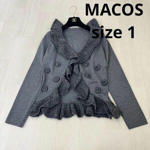 MACOS デザインミドル丈カーディガン　size 1