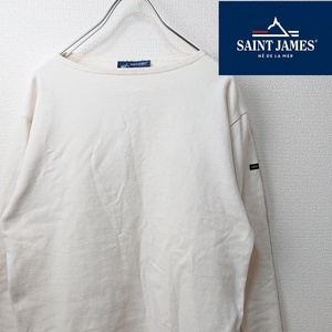 SAINT JAMES セントジェームス ウエッソン バスクシャツ 無地 生成り size4 美品 フランス製
