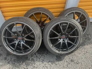 RAYS VOLKRACING G25/レイズ ボルクレーシング/100-5H/18inch-8J+45 ミネルバ F205/225-40R18