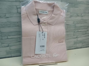 美品 LACOSTE ラコステ ピンク PF5464J-99 ストレッチポロシャツ サイズXL 長袖 新品タグ付き