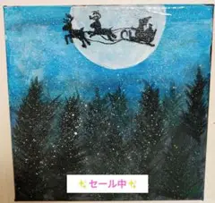 作品名『サンタクロース』/アクリル画/アート【送料無料】/冬・雪