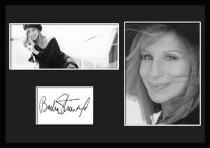 10種類!Barbra Streisand/バーブラ・ストライサンド/歌手/映画/サインプリント&証明書付きフレーム/BW/モノクロ/ディスプレイ(5-3W)