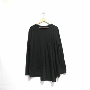 希少【ground y Yohji Yamamoto ヨウジヤマモト】GT-T18-012 ドローコード/ビッグシルエット/長袖 カットソー Tシャツ