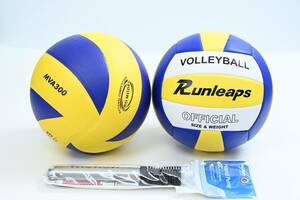 6)21.478 美品 バレーボール ハンドポンプ まとめて MIKASA? FIVB MVA300 PRO MODEL / Runleaps OFFICIAL SIZE&WEIGHT / モルラン