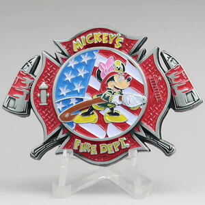 ディズニー　ミニー　ミッキーの消防署チャレンジコイン　USA　Mickey