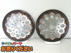 中古現状 プラスミュー ★ スズキ車用 フロント ブレーキディスクローター セミフローティング 320mm PCD77mm