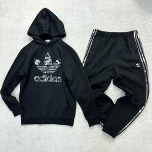 新品未使用 adidas Originals Mサイズ アディダス オリジナルス 迷彩 カモ スウェット セットアップ 上下 パーカー ジョガーパンツ 裏起毛