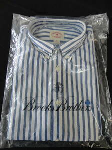1109【本州のみ送料無料】Brooks Brothers ブルックスブラザーズ　メンズシャツ　長袖　ブルー×ホワイト・ストライプ柄　未着用品　