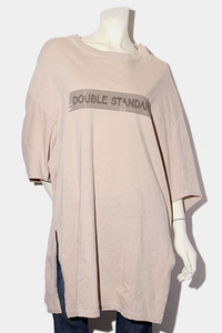 DOUBLE STANDARD CLOTHING ダブルスタンダードクロージング ダブスタ ロゴプリント ビッグTシャツ カットソー F 0508-130-202 /◆☆