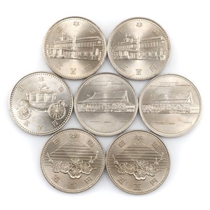 Japan MINT 造幣局 EXPO85 内閣制度百年 御在位60年 御即位記念(平成) 記念硬貨 五百円 500円硬貨 7枚 No.3 貨幣 【M121424004】中古