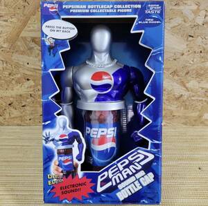 希少☆１円スタート☆非売品☆ペプシマン☆SOUND BIG BOTTLE CAP☆ビッグボトルキャップ☆フィギュア☆PEPSI MAN☆1999年☆ペプシコーラ☆