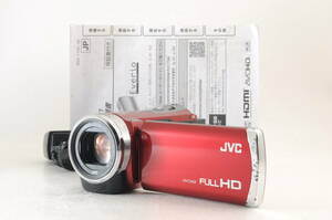 動作品 JVC Everio エブリオ GZ-HM177-R 赤 レッド ビクター デジタルビデオカメラ 取説 充電ケーブル付 管GG2913