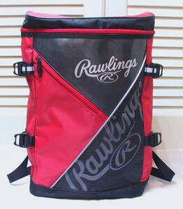Rawlings ローリングス 野球 バックパック /リュックサック　22L　ブラックｘレッド　EBP7S11 美品　ローリングスジャパン　お洒落です