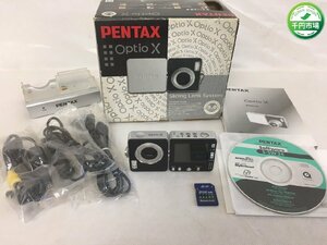 【D-1707】PENTAX ペンタックス Optio X コンパクトデジタルカメラ 充電器 箱付き 現状品【千円市場】