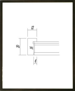 正方形の額縁 木製フレーム UVカットアクリル付 9102 150角 （ 15角 ）サイズ 墨 ブラック
