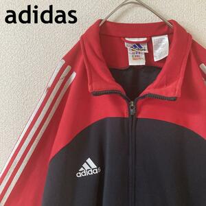 N3 adidasジップアップジャージジャケット90s00sバイカラー2XLメン