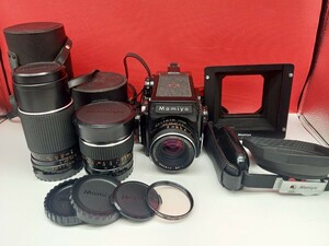 ■ MAMIYA M645 ボディ MAMIYA-SEKOR C 2.8/80 2.8/45 4/210 レンズ 中判フィルムカメラ 動作確認済 シャッター、露出計OK マミヤ