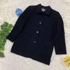 美品　Po ROOK ピーコート　黒　ウール　冬服　あったか　ボタン止め　7 S