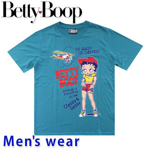 ベティ ちゃん 半袖 Tシャツ メンズ ベティー ブープ アニメ グッズ SPBT-42208B Mサイズ EGR(エメラルドグリーン)