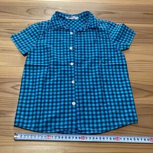 H&M 半袖チェックシャツ 120