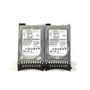 S6040973 IBM 1TB SAS 7.2K 2.5インチ HDD 2点【中古動作品】