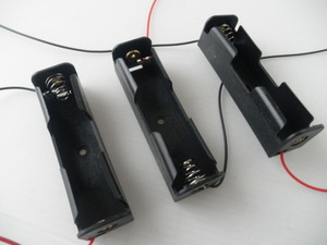 送料198円 18650用 電池ホルダー ケース ボックス 1本用 3個セット 検索 電池 バッテリー ケース リード線付き 収納 ケース ボックス