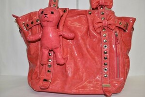 未使用展示品★Samantha Thavasa サマンサタバサ クマ リボン 2WAYバッグ ピンク ショルダーバッグ トートバッグ