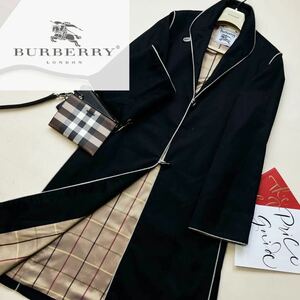 M14【きれいなシルエット】参考価格15万●美品BURBERRY collection●スペイン製●高級チェスターコート バーバリーコート レディース