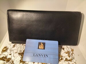 送料無料！LANVIN/ランバン/本革 長財布/美品