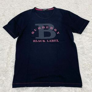 BURBERRY BLACK LABEL バーバリーブラックレーベル Tシャツ 2 Mロゴ 半袖 黒 ブラック 男女兼用トップス