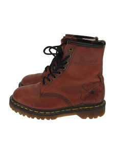 Dr.Martens◆MADE IN ENGLAND/カスタムデザイン/UK4/RED/レザー