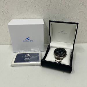 ⑪CASIO OCEANUS ソーラー腕時計 アナログ ステンレス ネイビー シルバー OCW-T4000 211151A0143