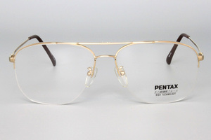 【未使用・新品】PENTAX 超弾性フレーム ナイロール Model No.3043 Color.011 ゴールド 58□15 145 MADE IN JAPAN H-