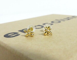 送料無料 定価3万 新品 enasoluna Honeybee earrings ゴールド 18金 日本製 エナソルーナ スタッド ピアス