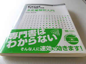 Excelで学ぶ理論と技術　多変量解析入門 美本 未開封CD付き