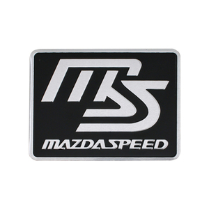【送料込】MAZDASPEED(マツダスピード) 3Dエンブレムプレート ブラック 縦5.5cm×横8cm アルミ製 マツダ