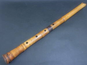 (QQ9) 尺八 晏平 2尺 籐巻き 琴古流 約61cm 在銘 和楽器 