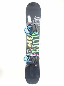 中古 19/20 ALLIAN GRIND 151cm FLUX ビンディング付きスノーボード アライアン グラインド フラックス