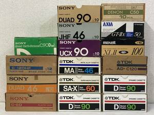★☆ク411 当時物 古いカセットテープ 外箱のみ SONY DUAD JHF UCX TDK MA SA-X DENON DX7 他☆★