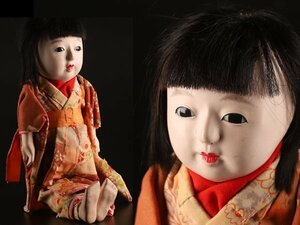 【琴》送料無料 古美術品 日本人形 WJ929