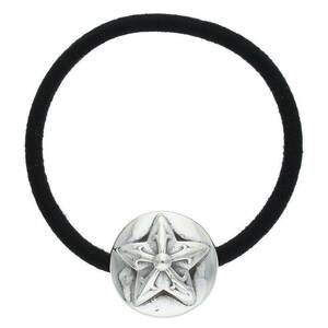 クロムハーツ Chrome Hearts HAIRBAND/スターボタンヘアゴム シルバーコンチョ 中古 NO05