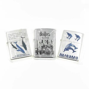 ZIPPO ジッポー ビートルズ №0912 クジラ イルカ オイルライター 3点セット 喫煙具