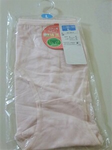 サピL-1　新品　ピンク　サラサラ　綿混ショーツ　浅め／Ｌサイズ☆☆☆