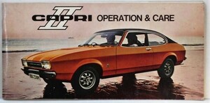 FORD CapriII OPERATION & CARE 英語版