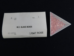 2991△未使用 チェコビーズ M.C.GLASS BEADS LIGHT ROSE ライトローズ SUPERIOR CRYSTAL