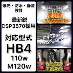 HB4/9006クリアホワイトフォグランプ最新鋭CSP36,000LM