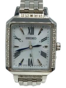 SEIKO◆ソーラー腕時計/アナログ/ステンレス/WHT/SLV/1B32-0AN0/SSVW175